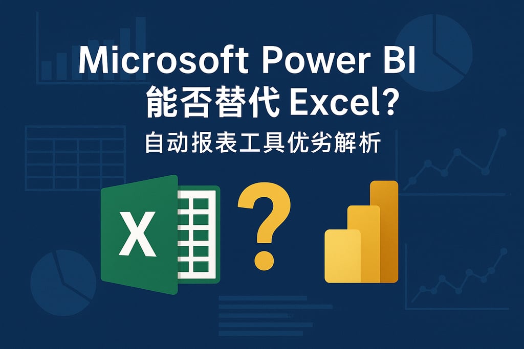Microsoft Power BI能否替代Excel？自动报表工具优劣解析。